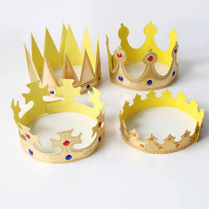 Boy Birthday Crowns King Crown Funny Headband Crowns Kids Happy Birthday Party Accessories Birthday Gifts for Party Supplies