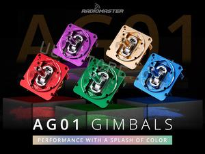 2pcs/set <strong>RadioMaster</strong> <strong>TX16S</strong> <strong>AG01</strong> Full Throttle Hall Gimbal for <strong>TX16S</strong> MKII Series Colorful RC Drone DIY Parts - Product Image 2