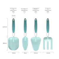 Ensemble d'outils de jardinage pour enfants en 9 pièces avec pelle et râteau à terre en fer, matériau en poudre de fer et caoutchouc PP pour le jardinage