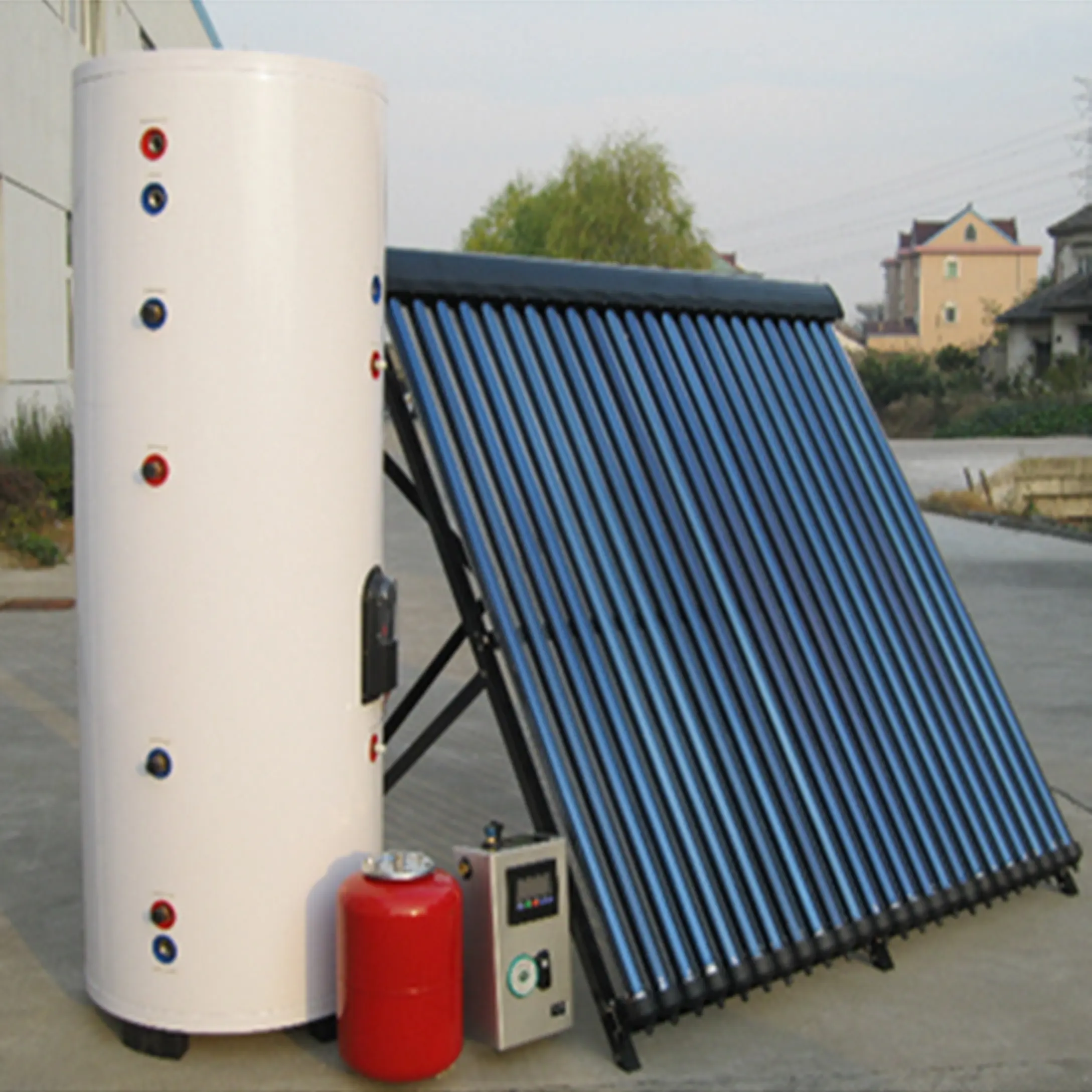 加圧スプリット真空管太陽熱温水器システム150L-1000L