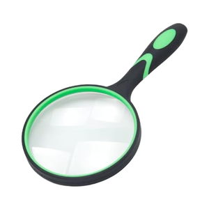 Kính lúp đọc sách cầm tay cỡ lớn gấp 10 lần Ống kính thủy tinh thật <span class=keywords><strong>100mm</strong></span> 4inch màu xanh lá cây cho người cao niên cuốn sách côn trùng quan sát khoa học sở thích - Product Image 1