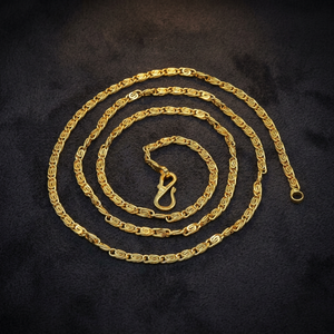 Cadena Bizantina Chapada en Oro de 14K, 18K, 24K al por Mayor, Collar de Cadena de Moda, Diseño de Cadena Moderno, Cadena de Latón - Product Image 1