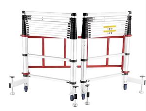 Échelle télescopique en aluminium de 3 m, capacité 150 kg, et plateforme de travail pliable mobile pour usage industriel et domestique - Product Image 5