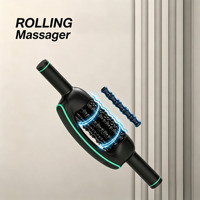 Rouleau de massage électrique portatif pour tissus profonds et drainage lymphatique, masseur rechargeable à 6 vitesses pour le dos, les bras, les jambes et les mollets