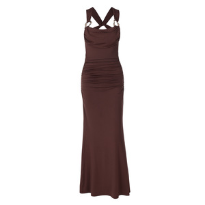 Vestido de Mujer Más Vendido, Primavera Verano, Nuevo Estilo Moderno, Sexy, Espalda Descubierta, Plisado, Ajustado, con Cordones, Venta al Por Mayor - Product Image 5