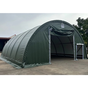 โรงเก็บของอุตสาหกรรมโครงสร้างเหล็กเดี่ยว PVC 650gsm พร้อมประตูม้วน สำหรับการเกษตรและการจัดเก็บยานพาหนะ - Product Image 4