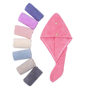<span class=keywords><strong>Serviette</strong></span> de <span class=keywords><strong>cheveux</strong></span> en microfibre à séchage rapide pour <span class=keywords><strong>cheveux</strong></span> <span class=keywords><strong>bouclés</strong></span> longs et épais <span class=keywords><strong>Serviette</strong></span> de bain super absorbante avec boutons Style uni - Product Image 2