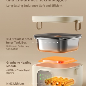 Customized 800ml <b>Leak</b>-<b>Proof</b> Rechargeable Insulated <b>Lunch</b> <b>Box</b> Wireless Thermal Meal <b>Box</b> for Kids Portable for Outdoor Use - Product Image 5