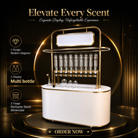 Barre d'échantillons de parfums de luxe personnalisée avec flacons testeurs en verre trempé pour les boutiques de parfums et les vitrines des centres commerciaux