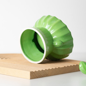 Großhandel kreative Keramik Haustier Katze Hund Schüssel grüne Farbe Welpen produkte Geschenk für Haustiere Essen verwenden - Product Image 3