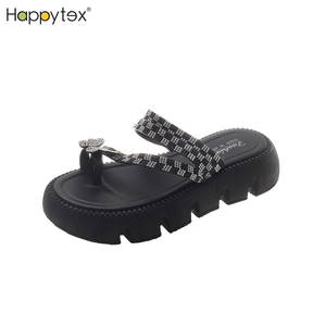 Fata spessa suola di strass farfalla infradito capispalla <span class=keywords><strong>Clip</strong></span> Versatile su sandali ciabatte per donna estate all'aperto - Product Image 2