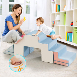 Structure de jeu en mousse souple pour enfants, structure d'escalade aux formes géométriques, jouet d'intérieur unisexe, kit de blocs de construction, coin d'apprentissage pour ramper - Product Image 1