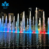 Fontaine musicale de danse de haute qualité en acier inoxydable avec éclairage LED moderne pour décoration extérieure de place publique ou lac, garantie 2 ans