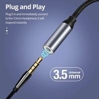 USB-C auf 3,5mm Audio-Adapter USB-C Aux-Buchse Aktiver Kopfhöreradapter Ladekabel