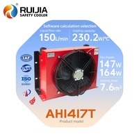 Générateur AC 24V avec refroidisseur d'huile hydraulique à conception enveloppée, radiateur AH1417T-150L, souffleur, échangeur de chaleur industriel