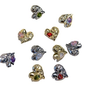 MINGLEE 3D cuore di cristallo decorazione di strass fai da te accessorio per unghie di lusso alla moda amore gioielli fascino per unghie - Product Image 5