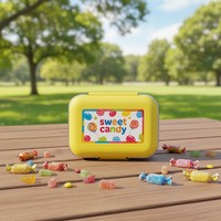 Boîte de rangement pour pilules en forme de bonbon de Noël, en plastique PP, moulée par injection, mini-organisateur portable pour cadeaux de fêtes - Vente chaude