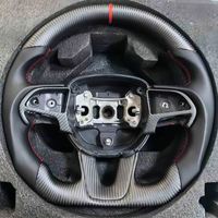 Volant en fibre de carbone véritable pour Dodge Challenger 2020 SRT Hellcat Charger 2015-2026, amélioration sportive pour l'intérieur de la voiture