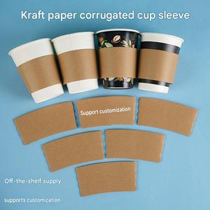 Custom Logo 8oz 10oz 12oz 16oz Recyclable Paper <b>Cups</b> with Biodegradable Compostable <b>Disposable</b> Coffee <b>Cup</b> Sleeves - Product Image 1