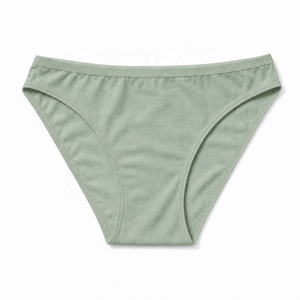 Slip Bikini in Cotone Biologico GOTS per Donne, Vita Bassa, Taglio Alto, Morbidi e Traspiranti, Vendita all'Ingrosso, Logo Personalizzato, Ecologici - Product Image 6