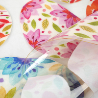 Offre Spéciale motif floral d'impression numérique personnalisé sur tissu en vinyle transparent 100% TPU pour la fabrication de sacs