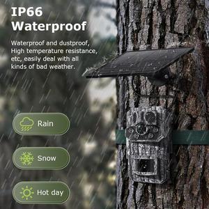Cámara de Caza Inalámbrica con Panel Solar IP66 de 3MP, Seguimiento GPS, Detección de Movimiento PIR, Largo Alcance de Visión Nocturna, Cámara de Vigilancia Solar 4G - Product Image 4