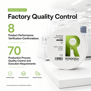Rondcera Anterior Aesthetics Pro-ML 5D Zircone dentaire vierge pour incrustations et onlays à intervention minimale ISO 13485 <span class=keywords><strong>Prix</strong></span> direct usine - Product Image 3