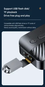 2-в-1 для <span class=keywords><strong>Bluetooth</strong></span> 5,3 аудио-передатчик приемник 3,5 мм AUX RCA оптический USB TF карта адаптер беспроводной стерео музыкальный ПК домашний Автомобиль - Product Image 3