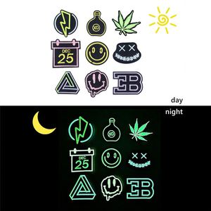 New Design Iron on Funny Embroidery Noctilucence Smile Patch for Clothing - Product Image 2