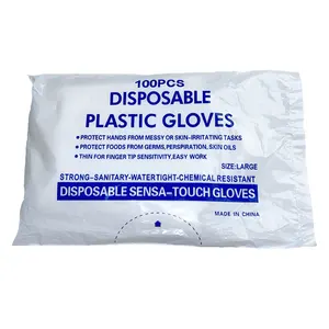 Заводская цена прозрачные одноразовые PE перчатки пластиковые перчатки пищевой