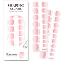 Extensions d'ongles à presser Huizi personnalisées, French Manucure, Nouvelles formes, Wraps d'ongles en gel semi-durci souples