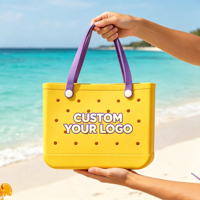 Bolso Tote de Malla Ligero Personalizado para Verano, Estilo Casual, con Bloques de Color, Tipo Cubo Abierto, Gran Capacidad, Doble Correa para Hombro y Gancho para Cochecito