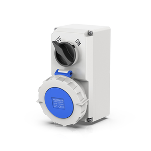 Prise de courant interverrouillée 3 pôles, norme européenne, étanche, 230V 16A IP67 CEE/IEC, MXS-J136-6 - Product Image 1