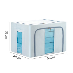 Huadani <b>Storage</b> <b>Box</b> Large <b>Folding</b> Clothes Organizer Rectangle Pink Blue Rose Pink Solid Color Wardrobe Dormitory Use - Product Image 5