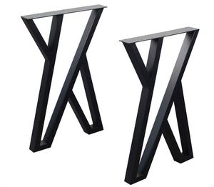 Modern Black Cast Iron Furniture <b>Legs</b> for DIY Industrial Coffee <b>Table</b> Bench Dining Desk Kitchen Hotel Featuring Sleek Stylish - Product Image 1