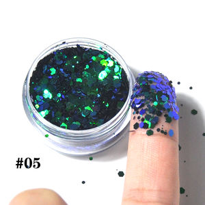 Grosir Glitter Kosmetik Jumlah Besar Longgar Kuku Perak Glitter Campuran Chunky Glitter Bubuk Label Pribadi - Product Image 1