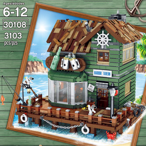 Serie <span class=keywords><strong>Casa</strong></span> del <span class=keywords><strong>Pescador</strong></span>: Faro, Bloques <span class=keywords><strong>de</strong></span> Construcción, Modelo <span class=keywords><strong>de</strong></span> Escena Urbana, Arquitectura, Juguete <span class=keywords><strong>de</strong></span> Ensamblaje - Product Image 4
