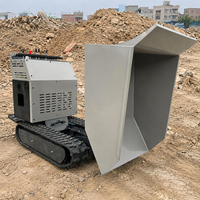 Hydraulischer 500KG Mini-Raupendumper Selbstladender Kettentransporter Benzinbetrieben für Landwirtschaft, Bergbau und Bauwesen