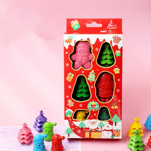 Новый мультяшный карандаш детская кисть не грязные руки креативный Рождественский набор рисования карандаш оптом - Product Image 5