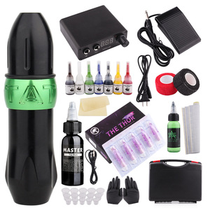 Kit de pluma de máquina de tatuaje para <span class=keywords><strong>principiantes</strong></span>, máquina de tatuaje con logotipo personalizado completo - Product Image 3