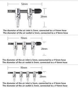 Accessoires d'aquarium 1-12 voies Répartiteur d'air en ligne Valve de commande Réservoir de poissons Pompe à oxygène Tuyau Répartiteur d'air d'aquarium durable - Product Image 4