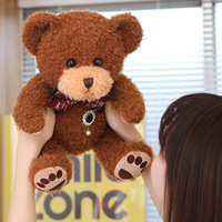 Teddybeer Pop Met Strik Zacht En Schattig Pluche Cartoon Metgezel Knuffel Beer Mispel Knuffel Dier Pp Katoen Gevuld