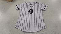 Jersey Softball bisbol kustom dengan kancing penuh ke bawah 1 2 3 gaya dua Bottun Up Jersey Mesh disesuaikan dan celana Putih Hitam