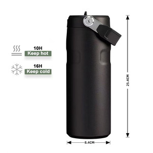 Meilleure vente d'usine : Gourde isotherme portable en acier inoxydable 16/24 oz pour le camping – Bouteille d'eau thermos isolée sous vide - Product Image 2