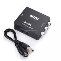 Escoson Mini 1080P HD Video Adapter untuk Konverter Kabel Audio Video Game 360 ​​Hitam Putih