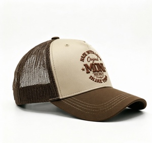 Casquette de baseball vintage personnalisée avec logo, broderie 3D, en coton et maille, fermeture snapback, haute qualité, unisexe, pour les sports de plein air - Product Image 2