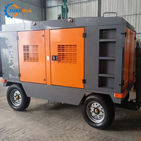 Compresseur d'air rotatif à vis 22 bars 185/450 CFM 3000 PSI, alimenté en courant alternatif, lubrifié et refroidi par air, stationnaire pour plateforme de forage