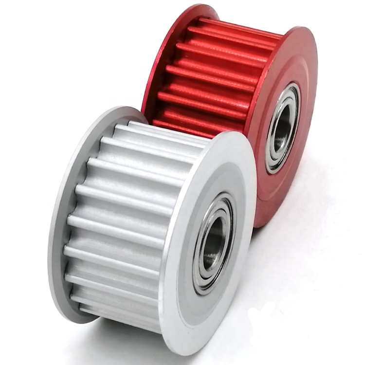 Высокое качество 72t htd 5m двойной фланцевый зубчатый шкив с подшипником