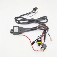 Câblage H4 H4-3 HID LED 35W/55W avec faisceau de câblage, lentille bi-xénon, projecteur bi-LED, câble pour feux de route/croisement, 2 lampes OLIVER pour voiture