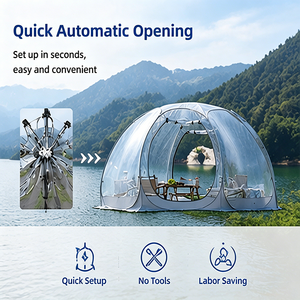 Tente Dôme de Camping en Gros PVC à Montage Droit Transparente Quatre Saisons Résistante à l'Eau Ouverture Rapide <span class=keywords><strong>Ciel</strong></span> Étoilé Une Chambre - Product Image 2